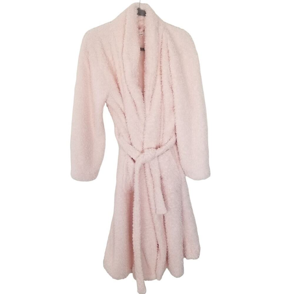 Giraffe At Home Womens Robe Pink Chenille Size 0 (4-8) Belted Loungewear Comfy